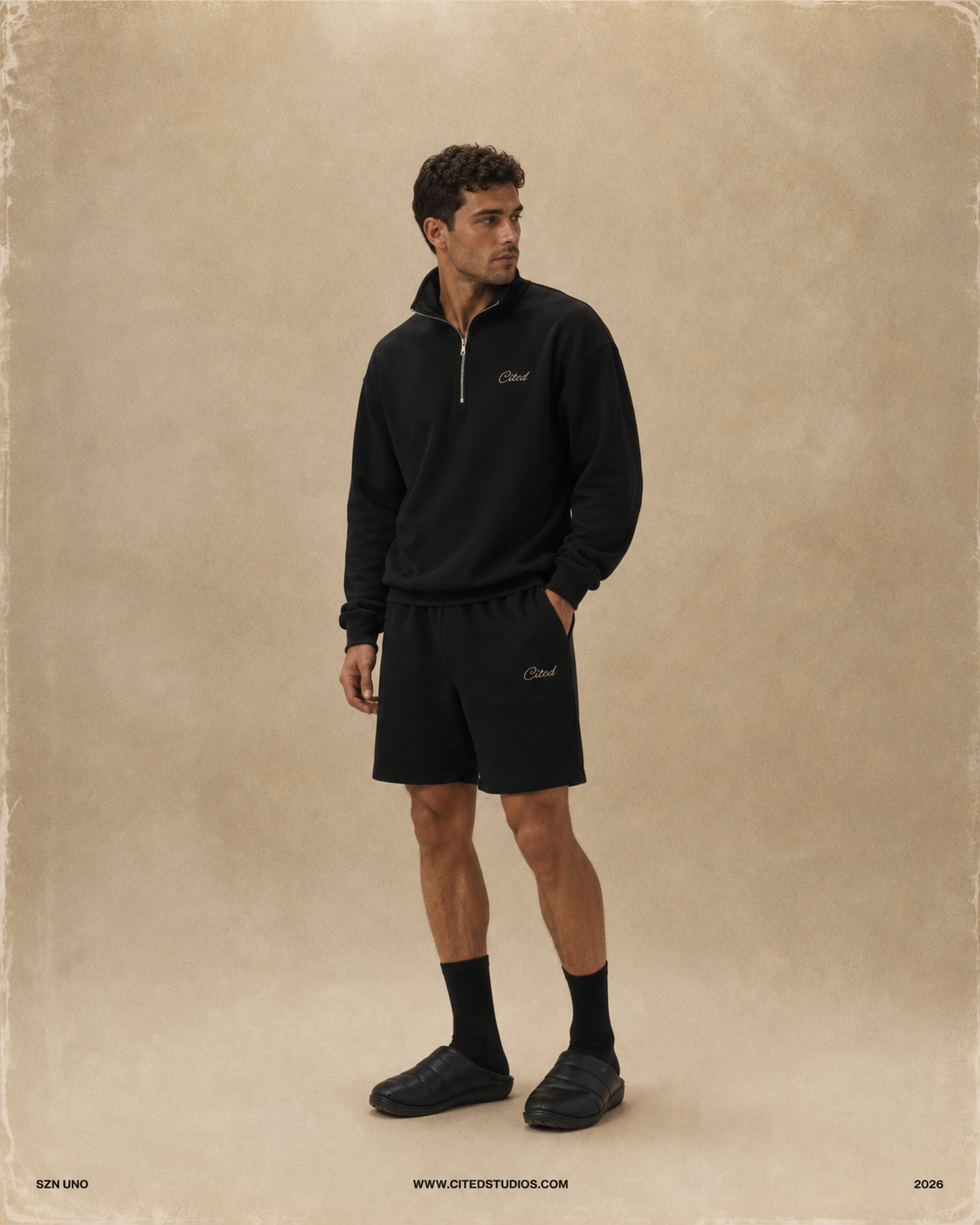 BLACK QUARTER ZIP