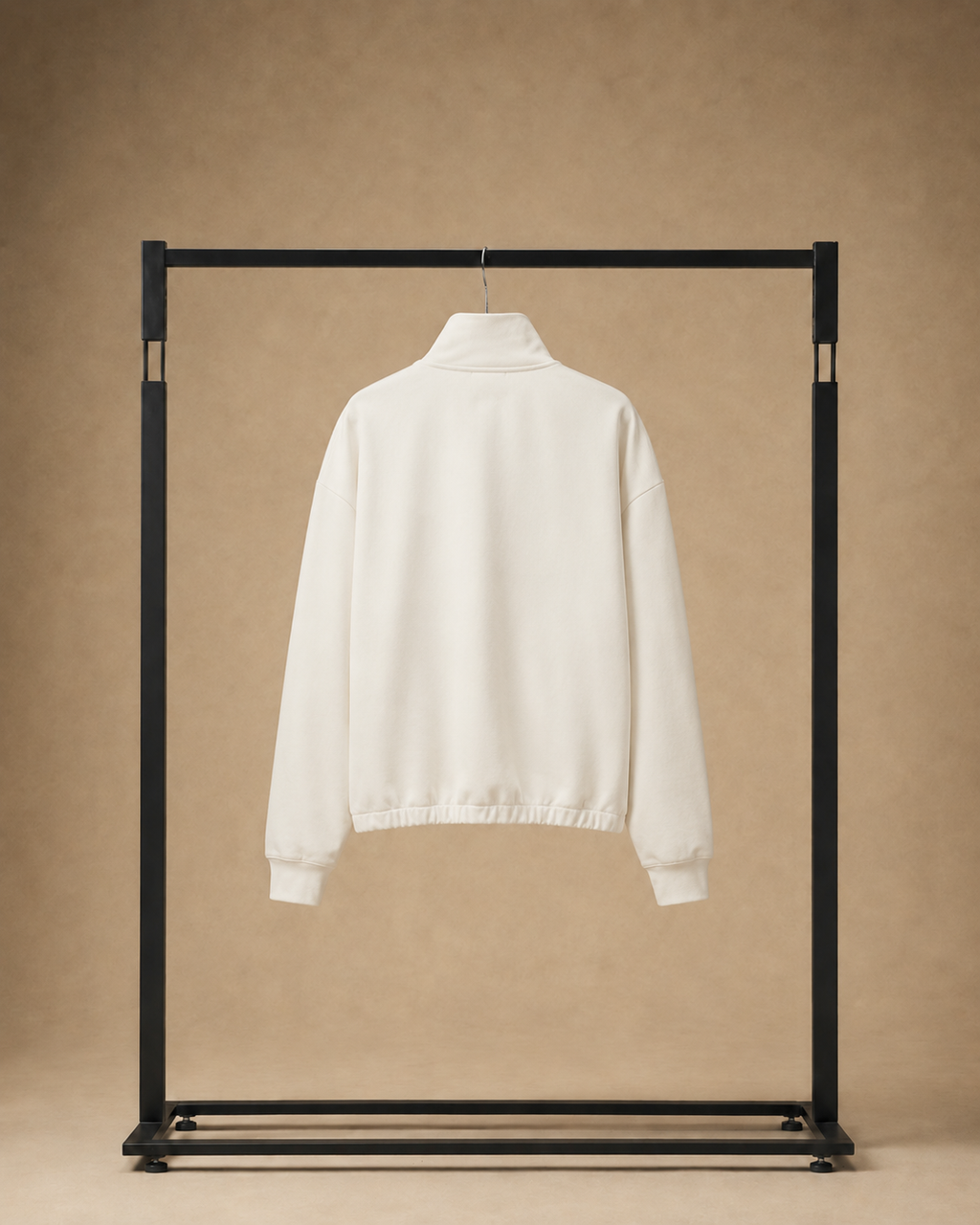 WHITE QUARTER ZIP