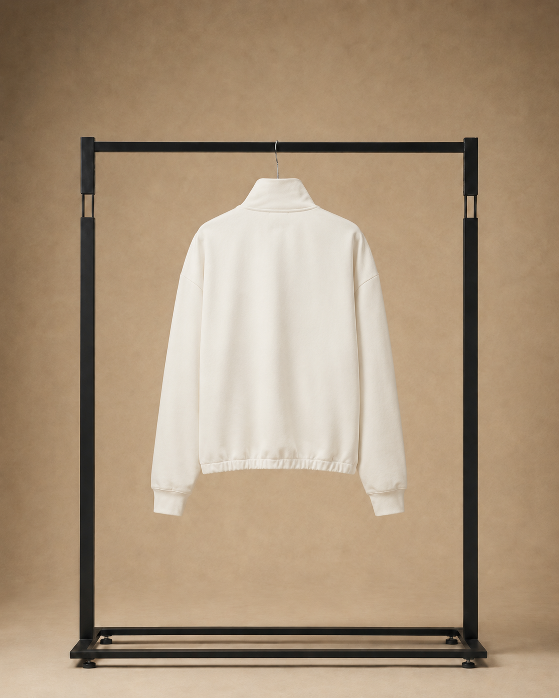 WHITE QUARTER ZIP