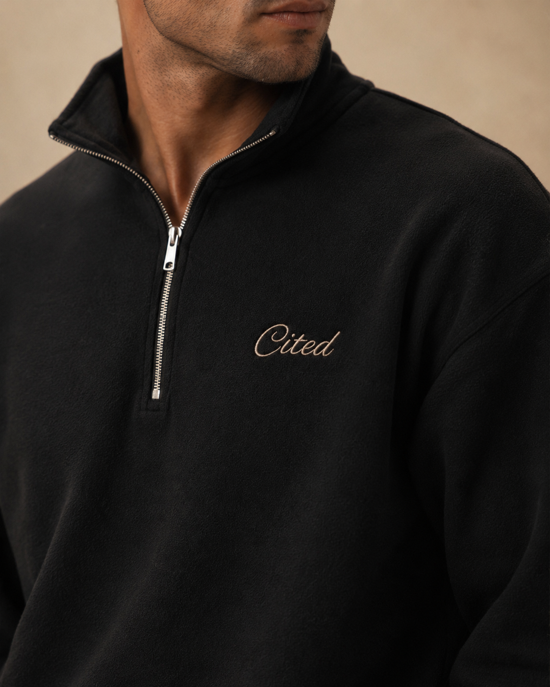 BLACK QUARTER ZIP