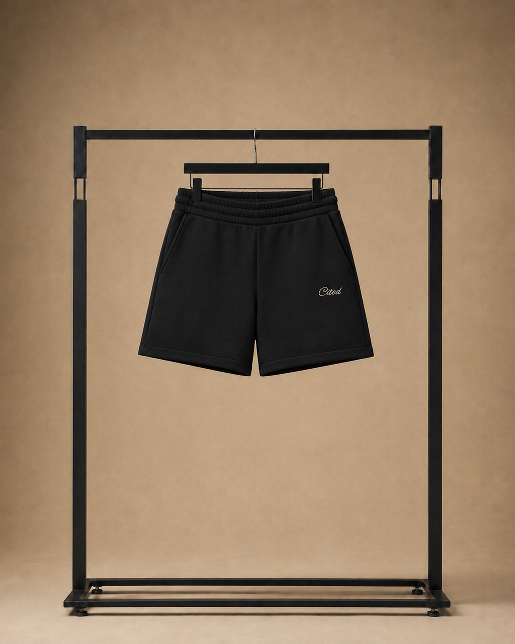 BLACK SWEATSHORT