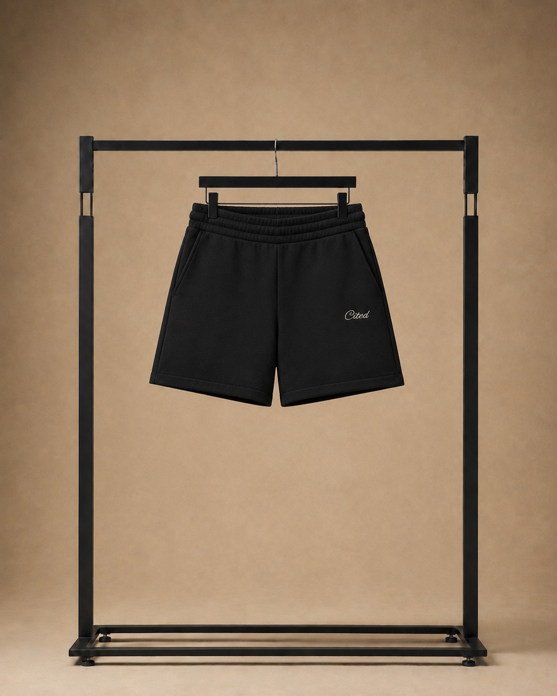BLACK SWEATSHORT